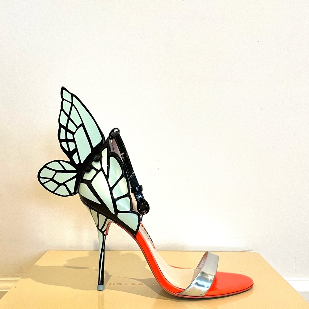 SOPHIA WEBSTER Chiara Butterfly size 36.5 (silver multi-color)
